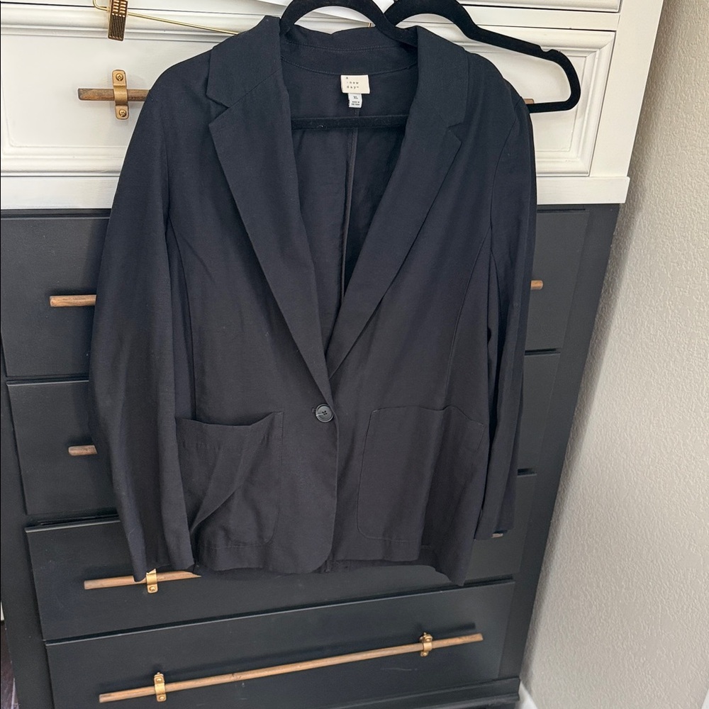 a new day Black One-Button Blazer